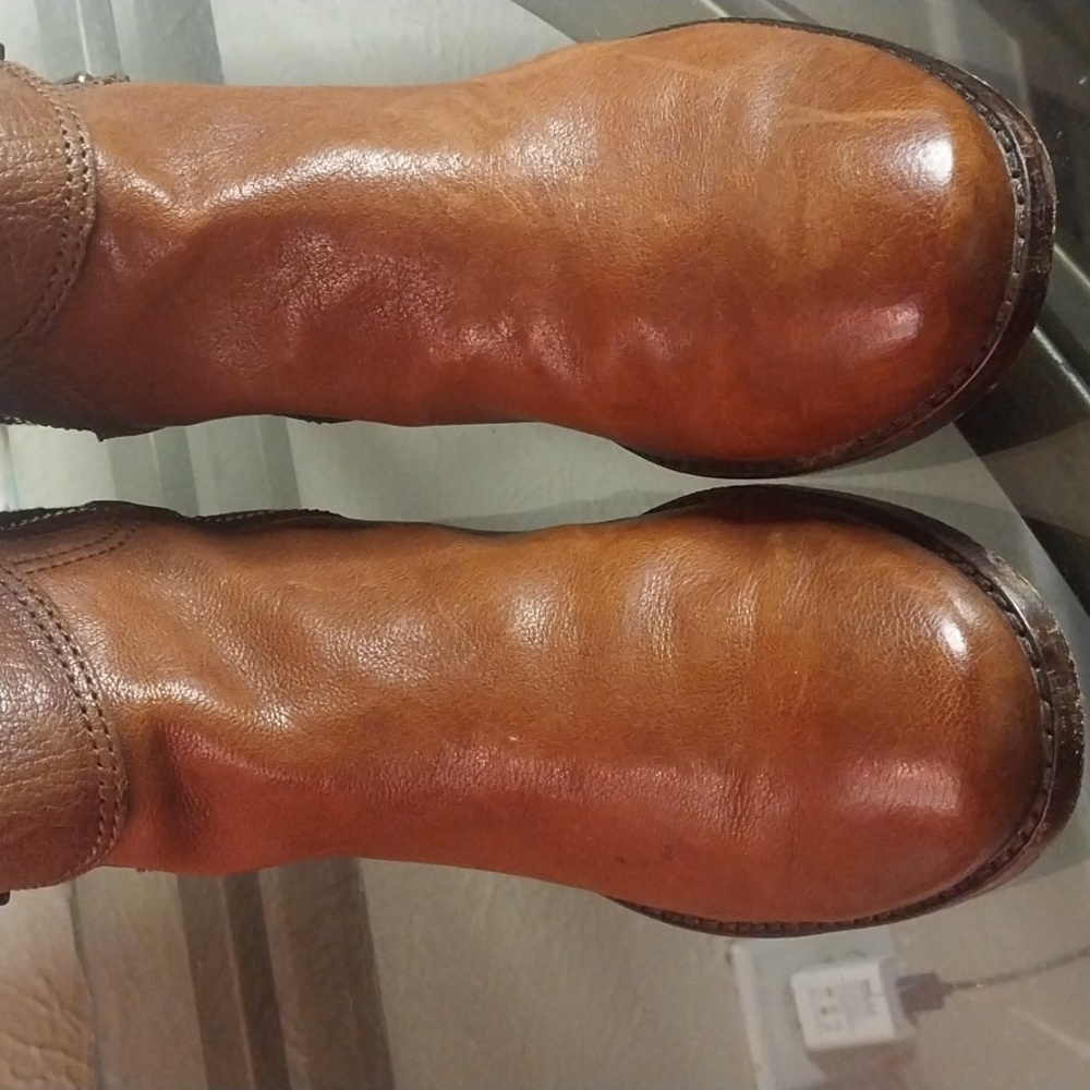 Brown Leather Heeled Boots - Picture 7 of 10